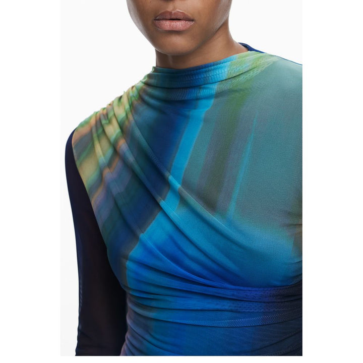 Blue Polyester Dress