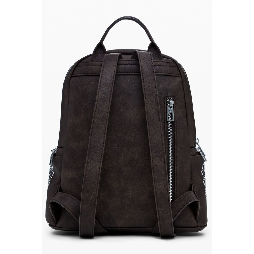 Brown Polyethylene Backpack