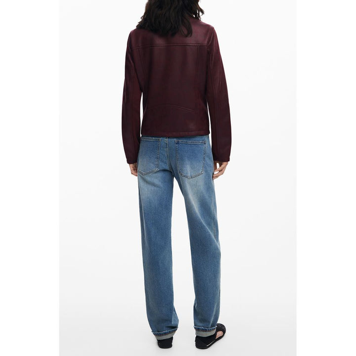 Red Polyester Jackets & Coat