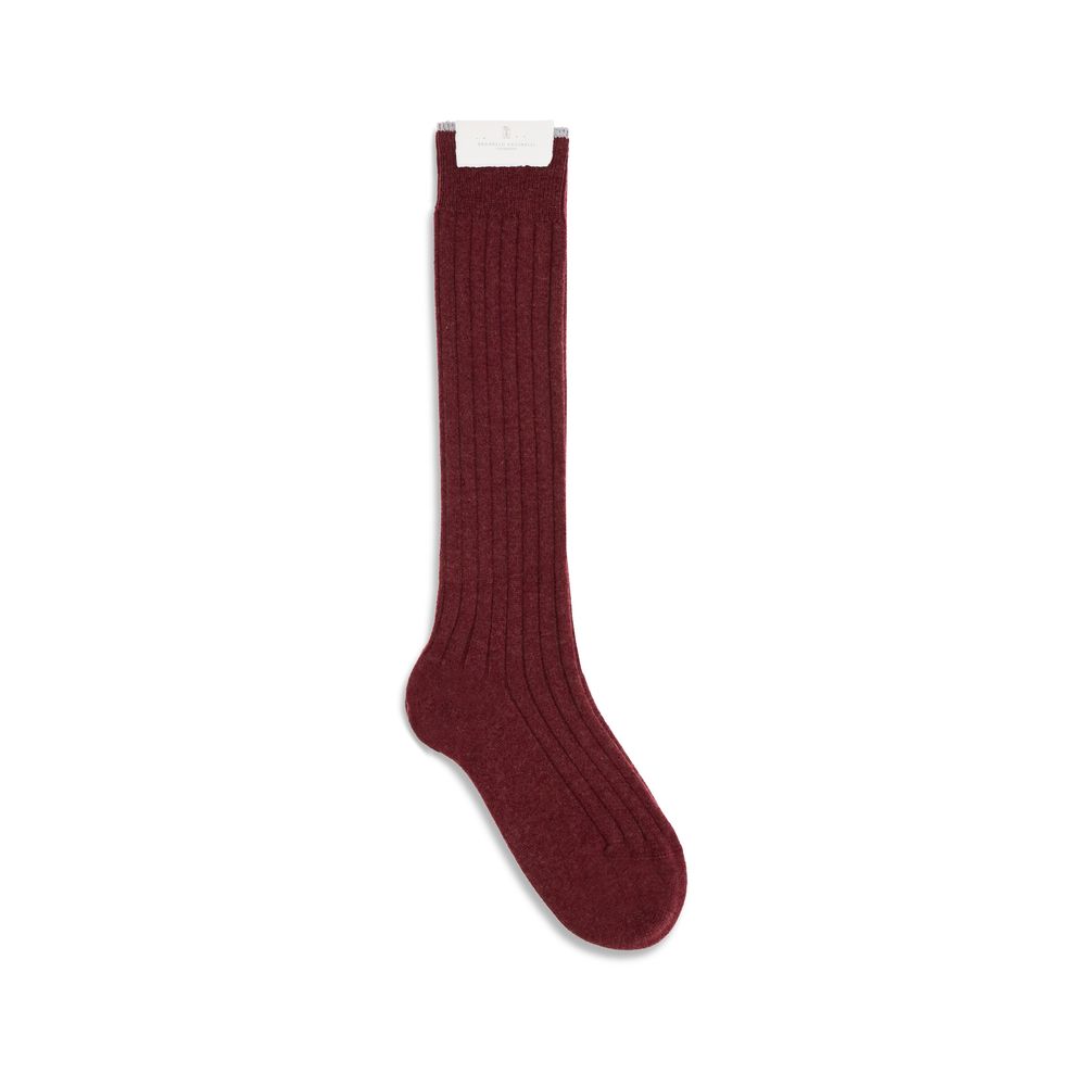 Cashmere ribbed Socks