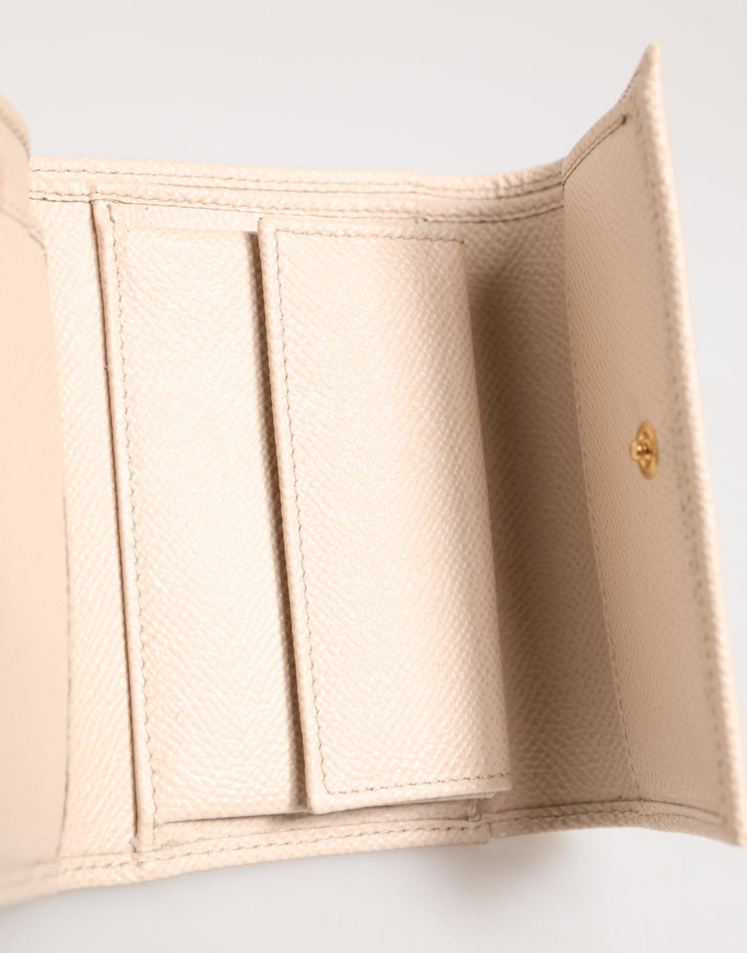 Light Pink Calf Leather DG Logo French Flap Wallet