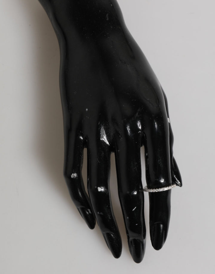 Sterling Silver 925 Band Pave CZ Crystal Eternity Ring