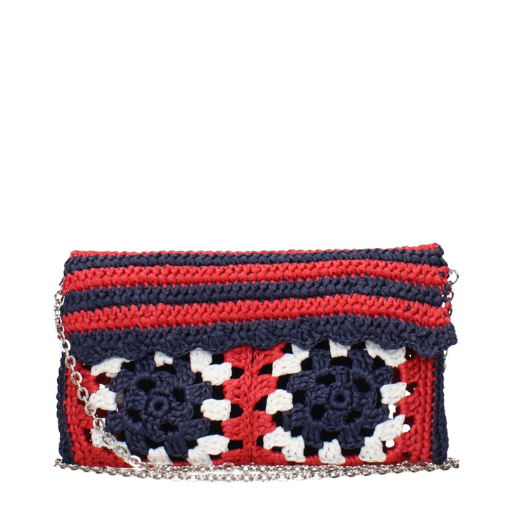 Multicolor Raffia Clutch Bags