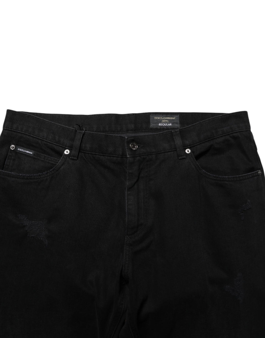 Black Cotton Regular Denim Men Trouser Jeans