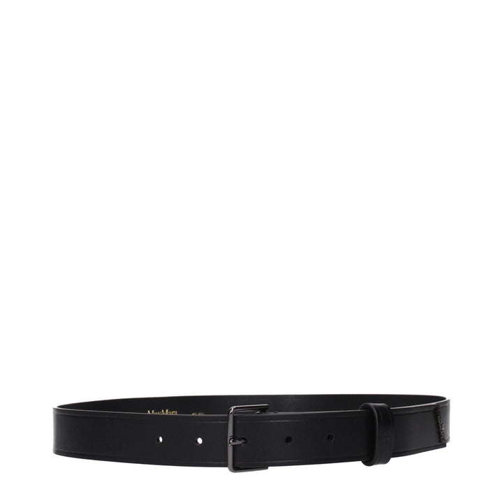 Black Leather Regular Belts