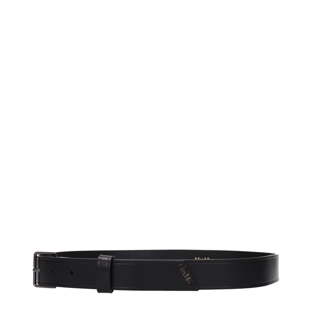 Black Leather Regular Belts