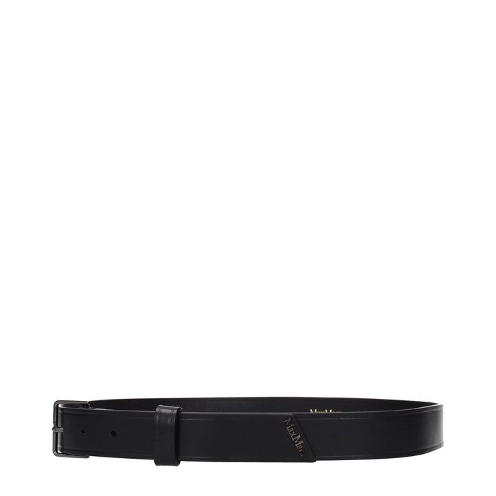 Black Leather Regular Belts