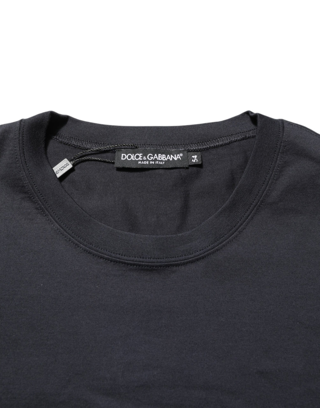 Dolce & Gabbana Black Logo Compass Cotton Crew Neck T-shirt