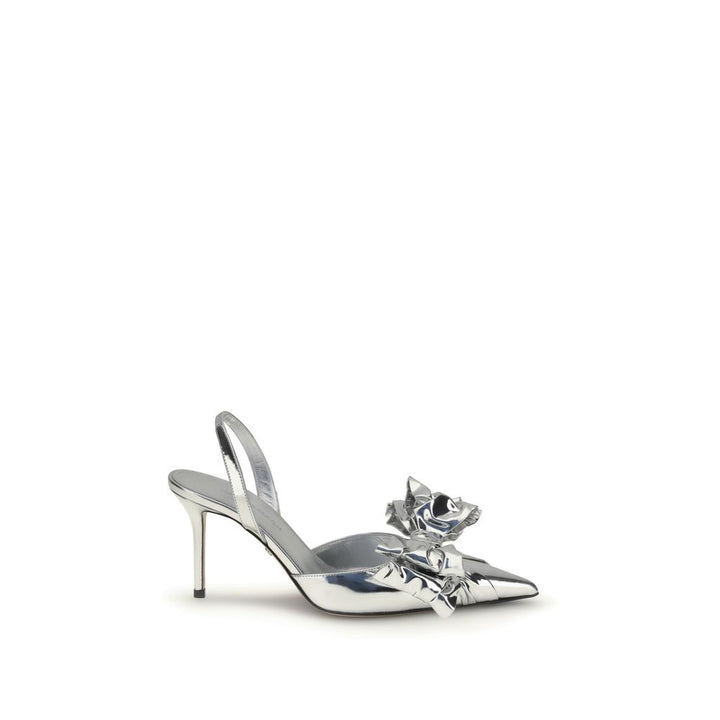 Cadeau Silver Wrapped Leather Pumps