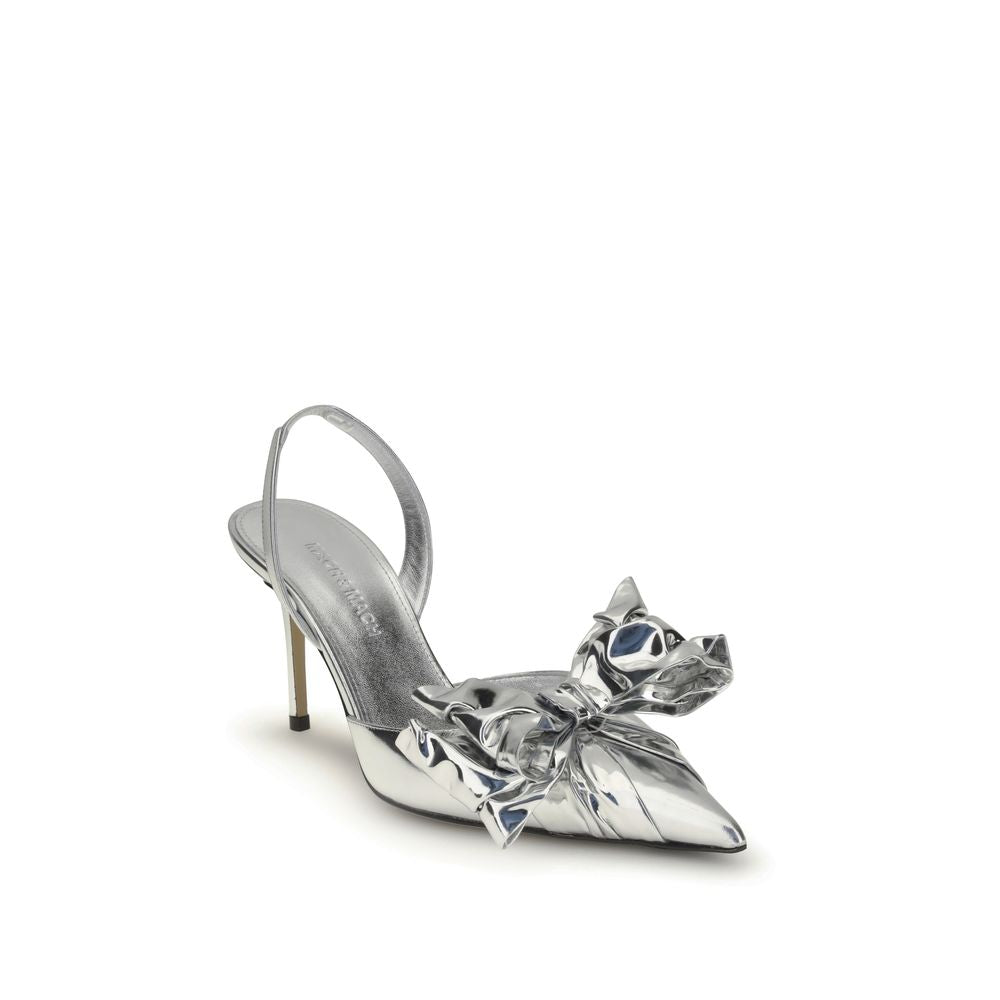 Cadeau Silver Wrapped Leather Pumps