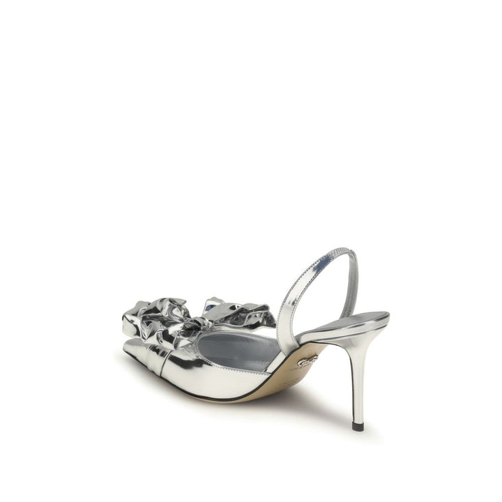 Cadeau Silver Wrapped Leather Pumps