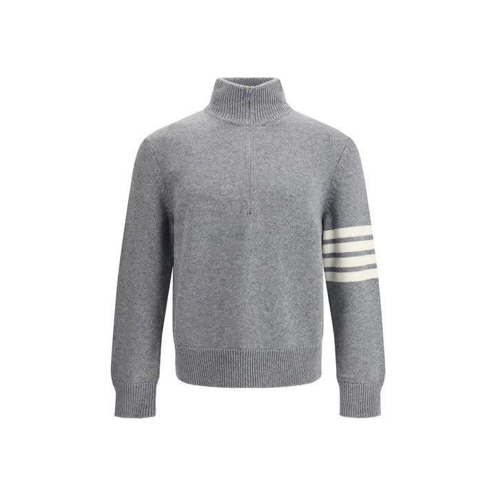 Elegant Sweater with half-zip detail on the neck