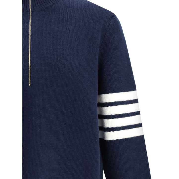 Elegant Sweater with half-zip detail on the neck