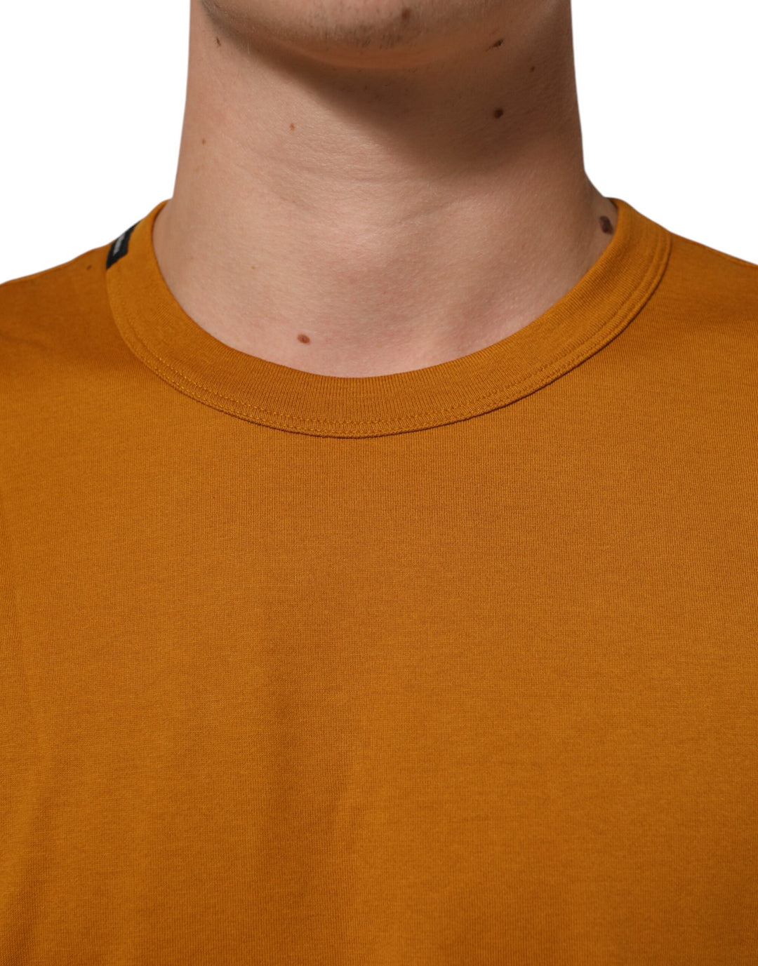 Dolce & Gabbana Golden Brown Crew Neck Short Sleeve T-shirt