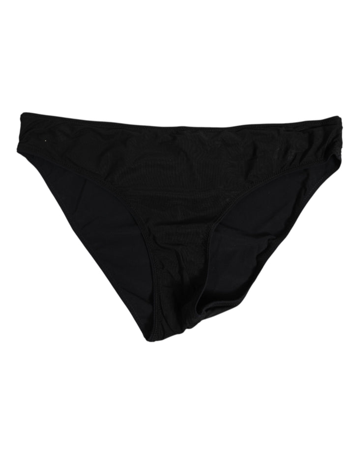 Dolce & Gabbana Black Nylon Stretch Slip Brief Women Underwear