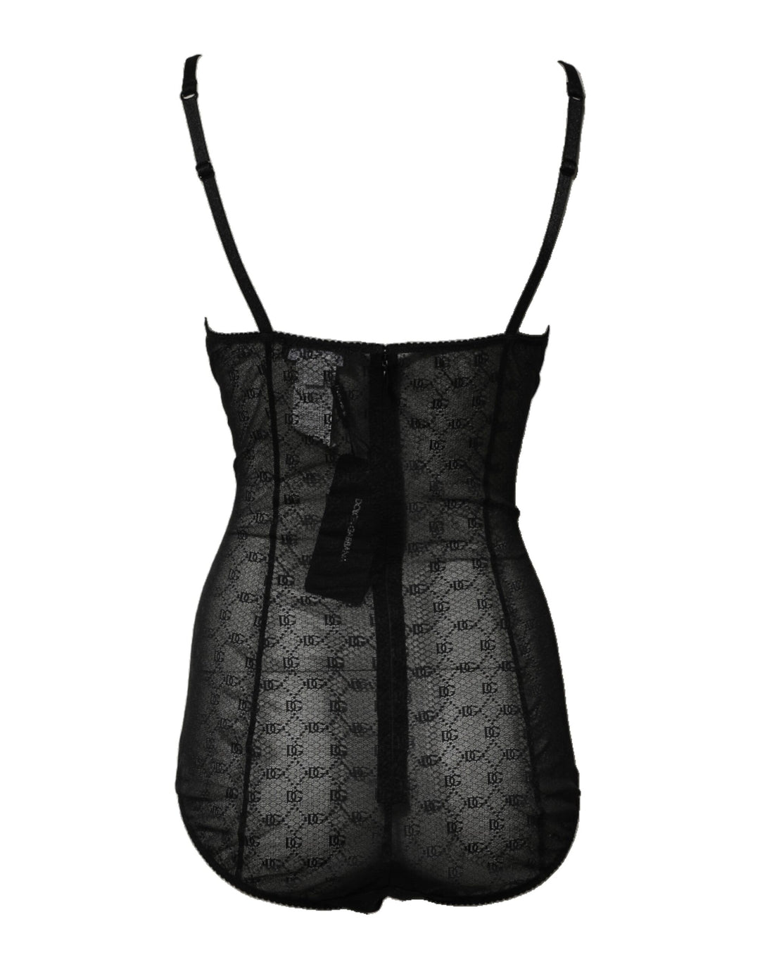Dolce & Gabbana Black Nylon Stretch Bodysuit Lingerie Underwear