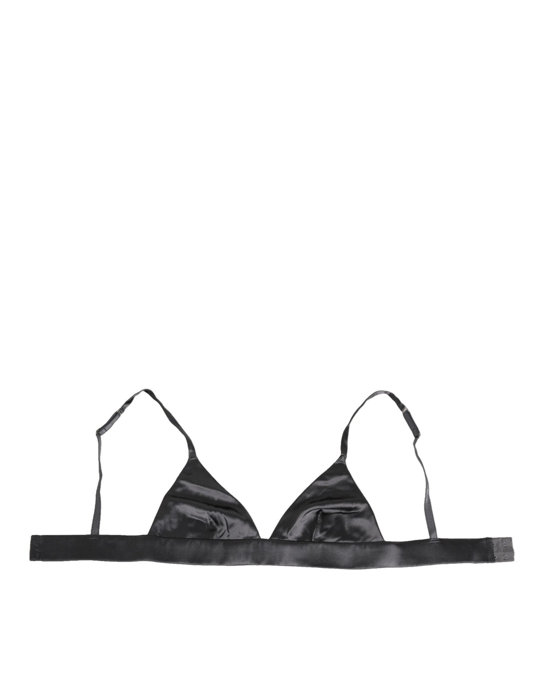 Dolce & Gabbana Black Silk Satin Triangle Soft Cup Underwear