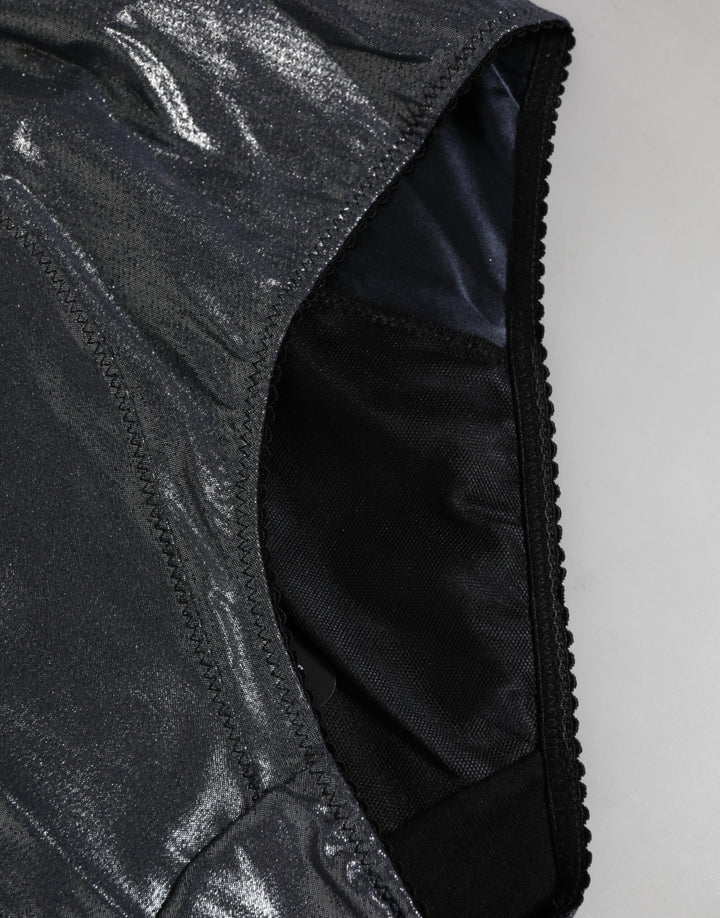 Dolce & Gabbana Gray Silk Stretch Slip Girdle Panty Underwear