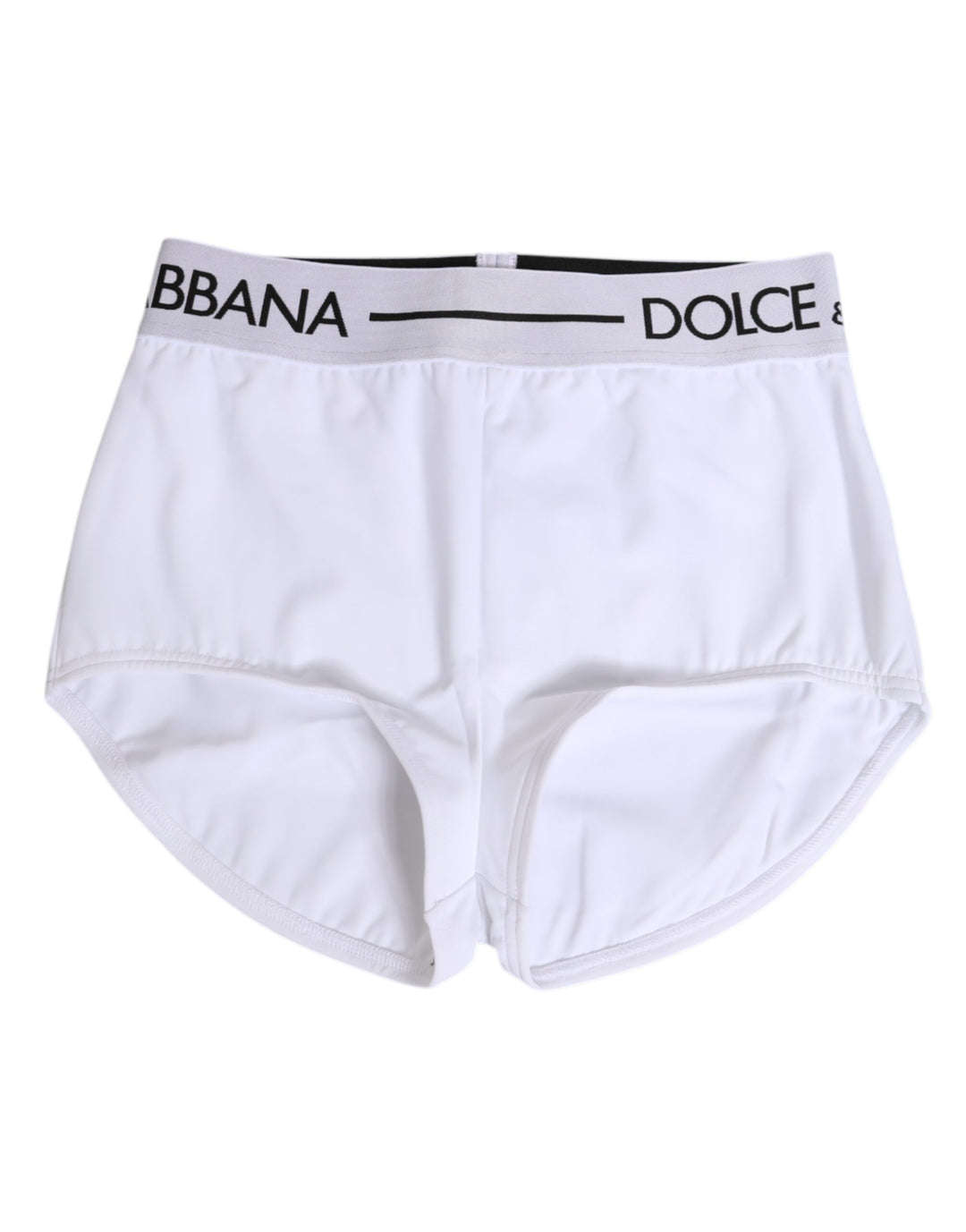 Dolce & Gabbana White Nylon Logo Waistband Shorts Underwear