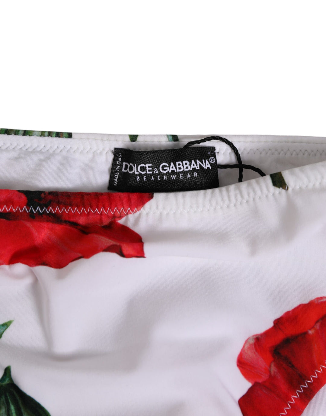 Dolce & Gabbana White Floral Swimsuit 2 Piece Top Bottom Swimwear