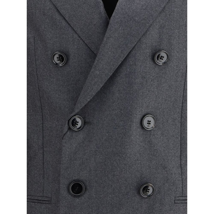 Ami Paris Double-breasted Blazer in Virgin Wool