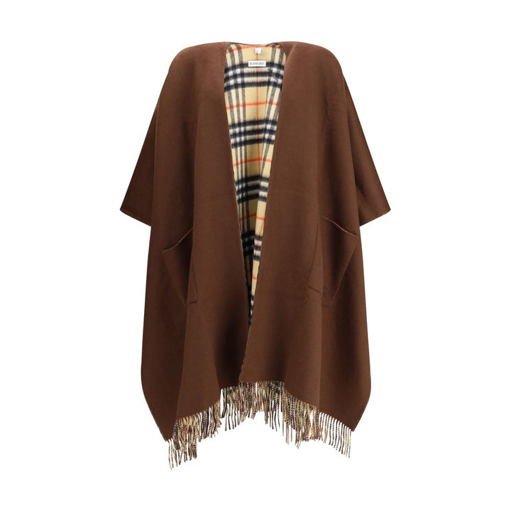 Burberry Reversible check wool cashmere Cape