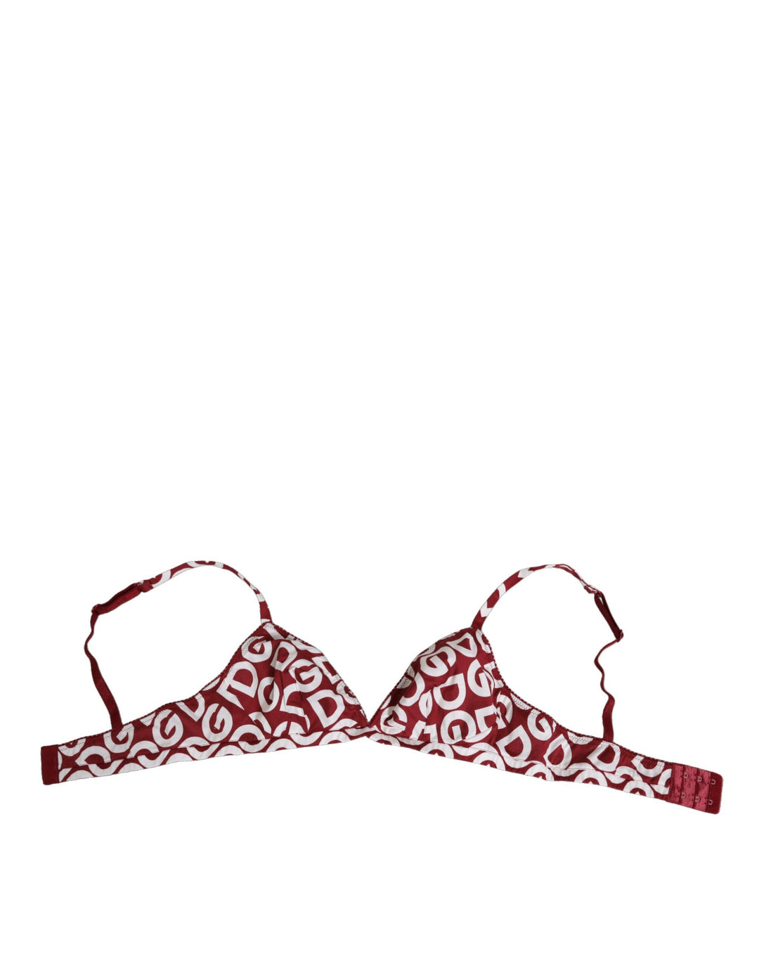 Dolce & Gabbana Red White Logo Mania Soft Cup Bra Underwear