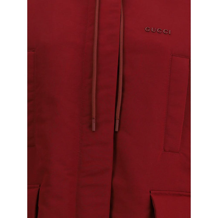 Gucci Red Polyester faille Jacket