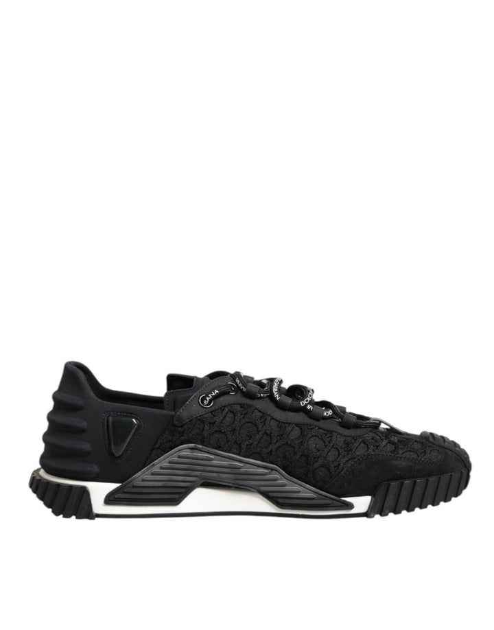 Dolce & Gabbana Black Logo Lace Low Top NS1 Sneaker Shoes