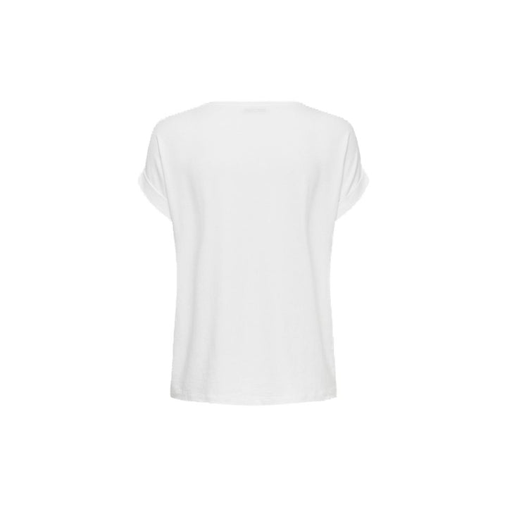 Only White Polyester T-Shirt