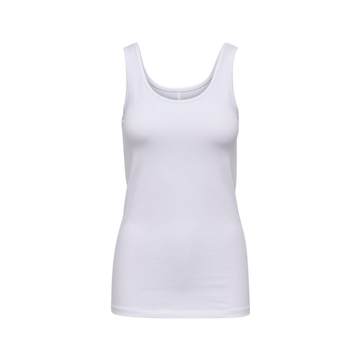 Only White Cotton Tank Top