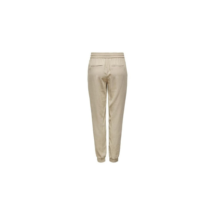 Only Beige Viscose Pant
