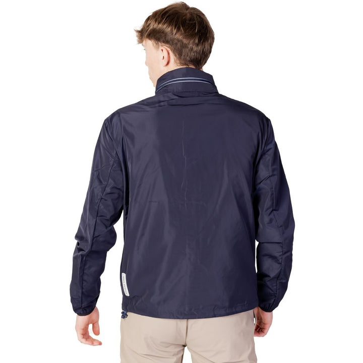 Armani Exchange Blue Polyester Jackets & Coat