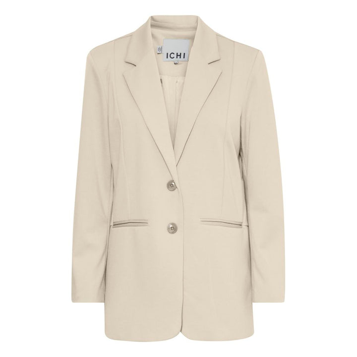 ICHI Beige Recycled Polyester Blazer