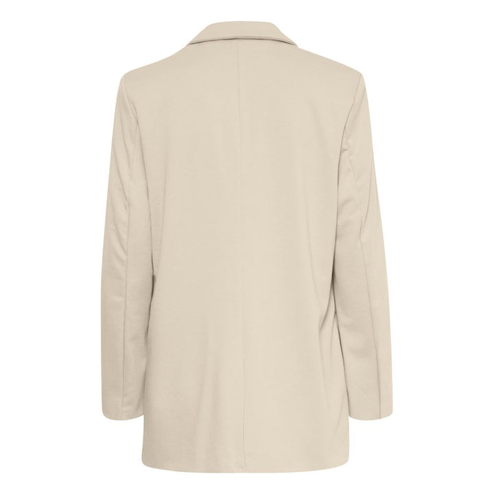 ICHI Beige Recycled Polyester Blazer