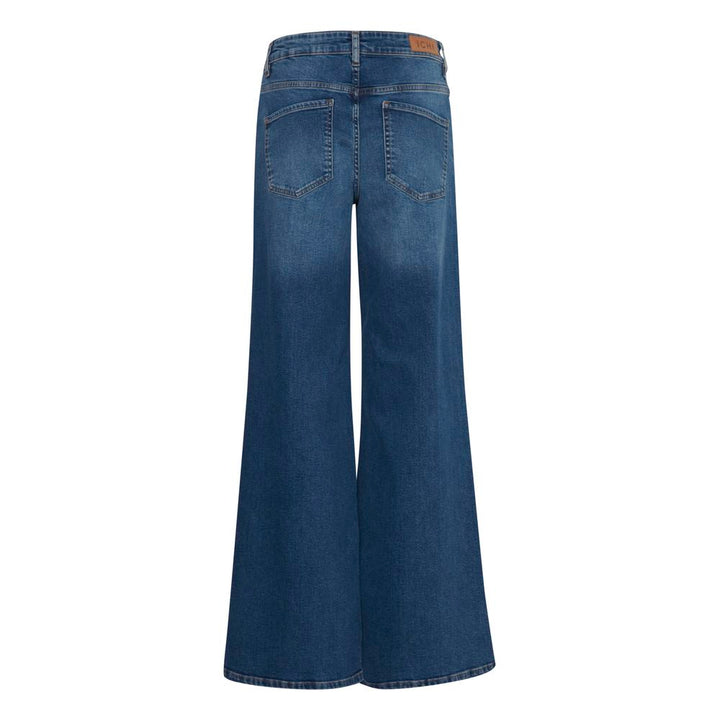 ICHI Blue Cotton Bootcut Jean