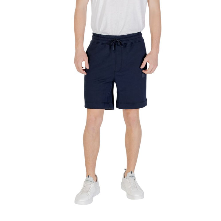 Hugo Boss Blue Cotton Bermuda