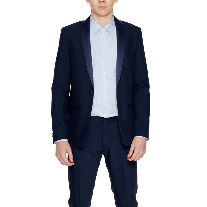 Antony Morato Blue Polyester Blazer