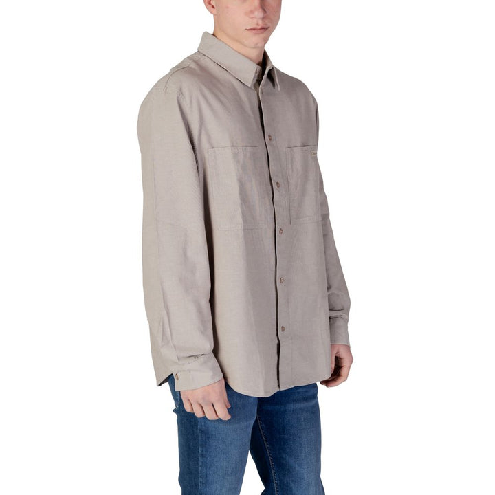 Calvin Klein Jeans Beige Recycled Cotton Shirt