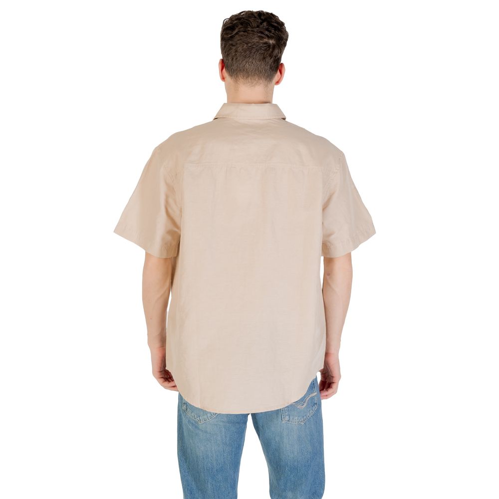 Calvin Klein Jeans Beige Linen Shortsleeve