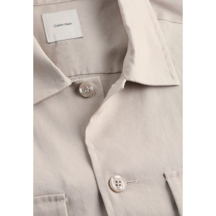 Calvin Klein Beige Lyocell Shirt