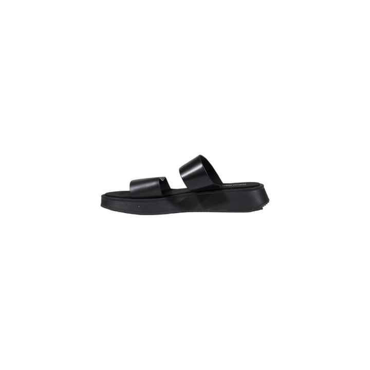 Calvin Klein Jeans Black Leather Sandal