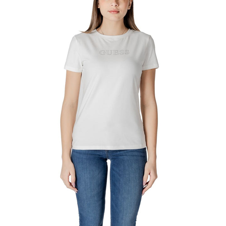 Guess Active White Cotton T-Shirt