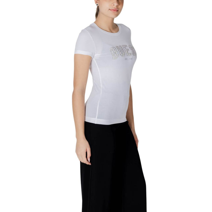 Guess White Cotton T-Shirt
