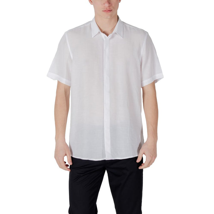 Antony Morato White Lyocell Shortsleeve