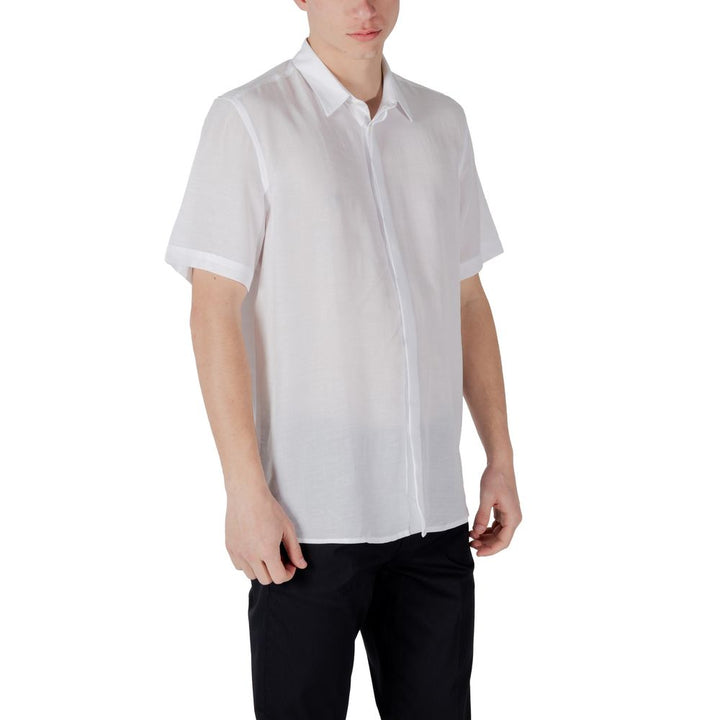Antony Morato White Lyocell Shortsleeve