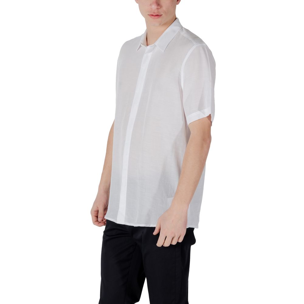 Antony Morato White Lyocell Shortsleeve