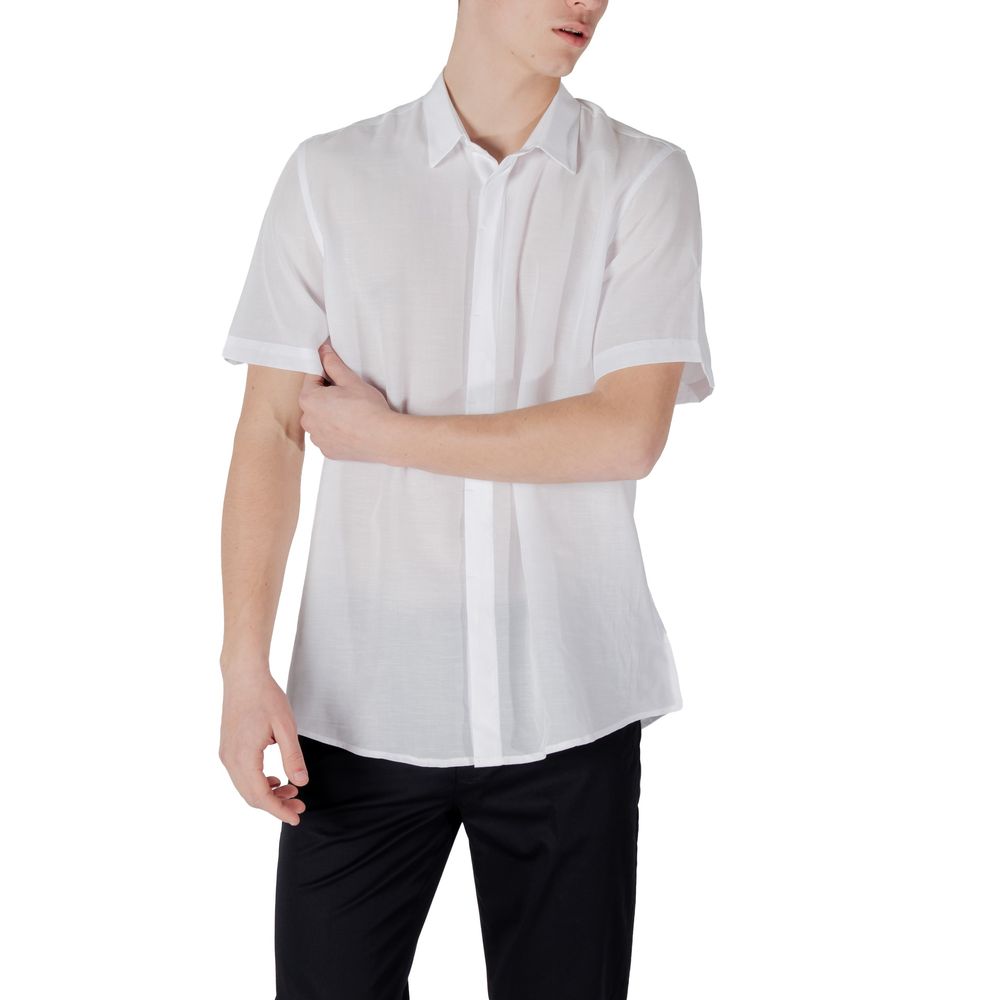 Antony Morato White Lyocell Shortsleeve