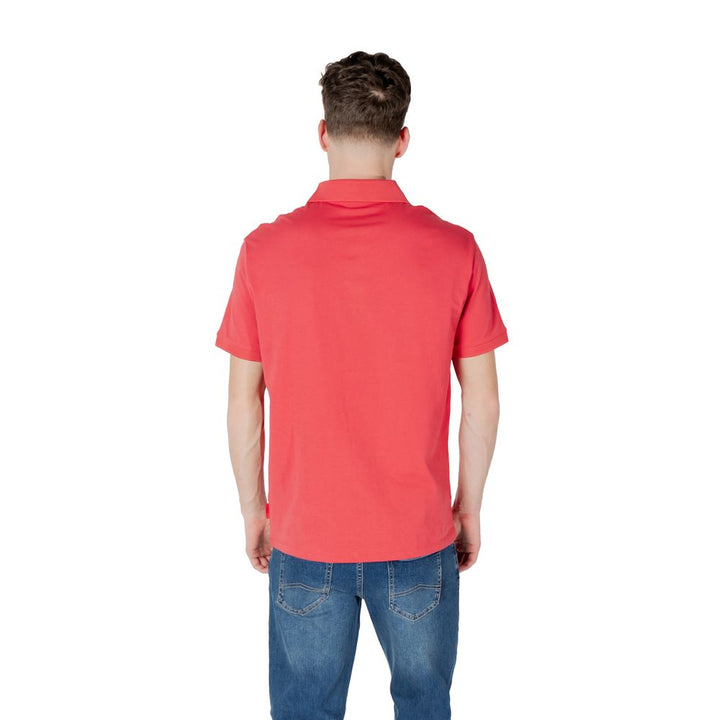 Armani Exchange Red Cotton Polo Shirt