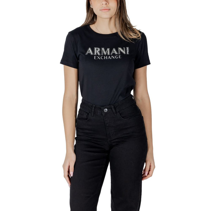 Armani Exchange Black Cotton T-Shirt